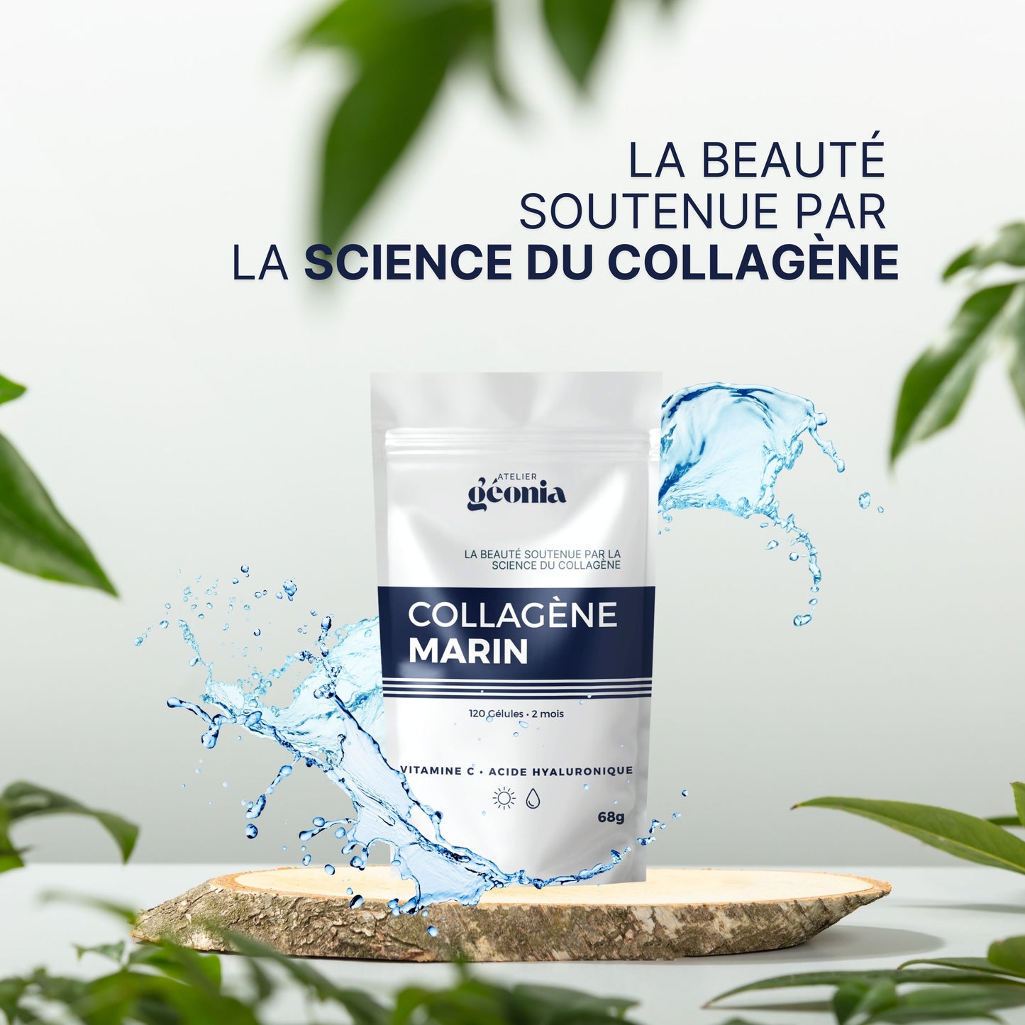 Atelier Géonia – Collagène marin avec Vitamine C & Acide Hyaluronique