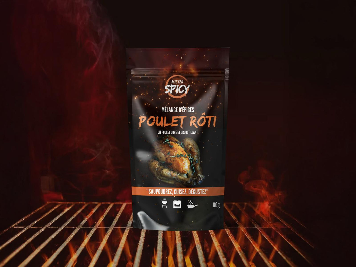 Epices POULET ROTI - 80 g - Marinade Sèche & Épices – Sublimez vos grillades – Saupoudrez – Cuisez - Dégustez