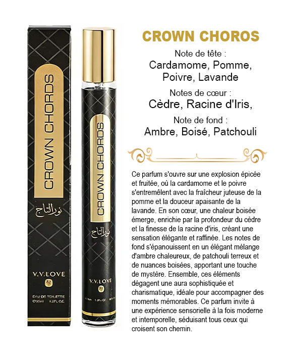 Parfum CROWN CHOROS 35 ML - Voyage sensoriel - Idée Cadeau
