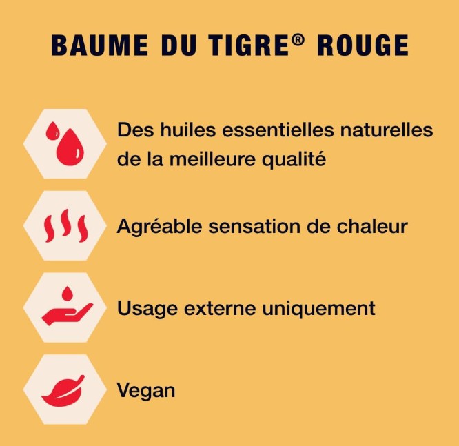 Baume du Tigre Crème, Rouge, 19 g