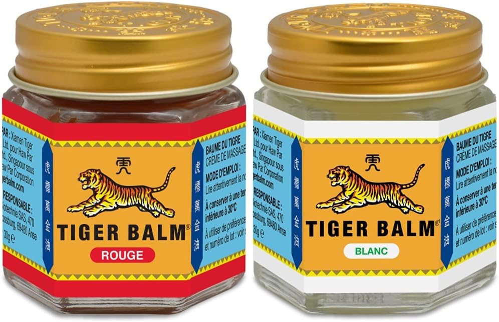 Baume du Tigre Rouge et Blanc 2 pots de 19 g