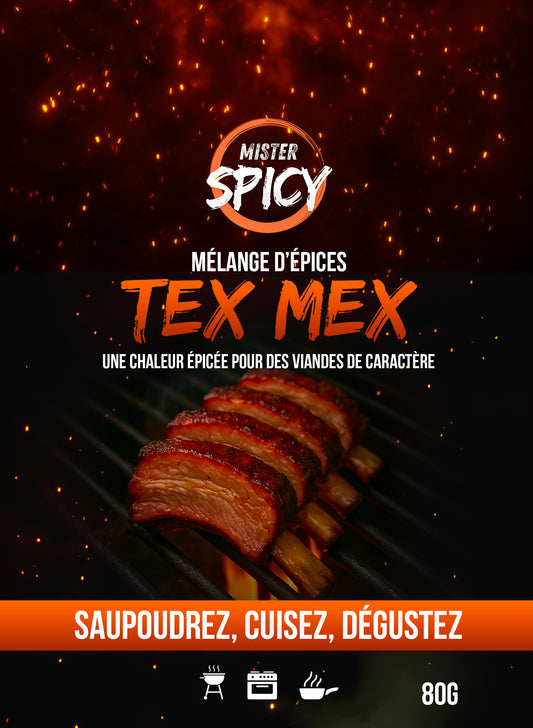 Epices TEX MEX -  80 g - Marinade Sèche & Épices – Sublimez vos grillades – Saupoudrez – Cuisez - Dégustez