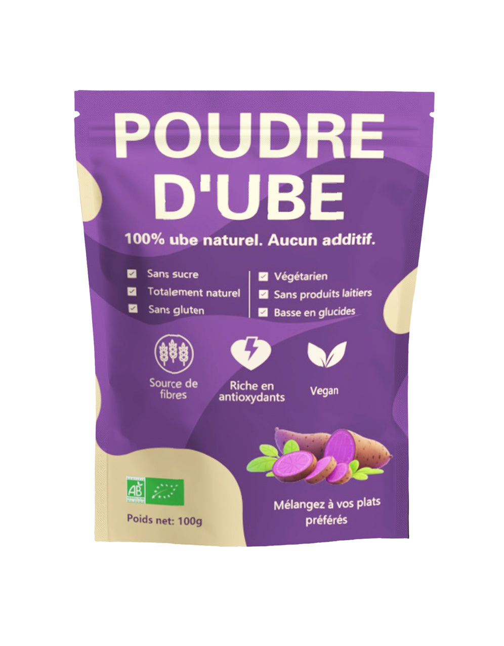 Poudre d'UBE - Igname Violette