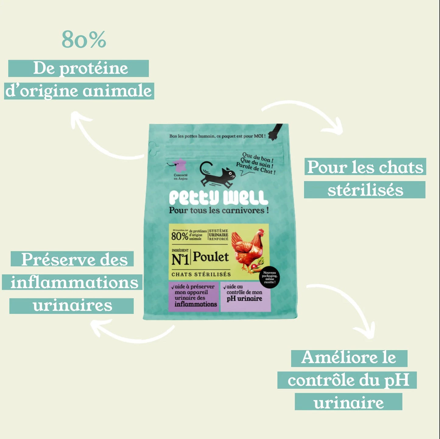 Croquettes Urinary Pour Chat - Système Urinaire Renforcé Fabriquées en France