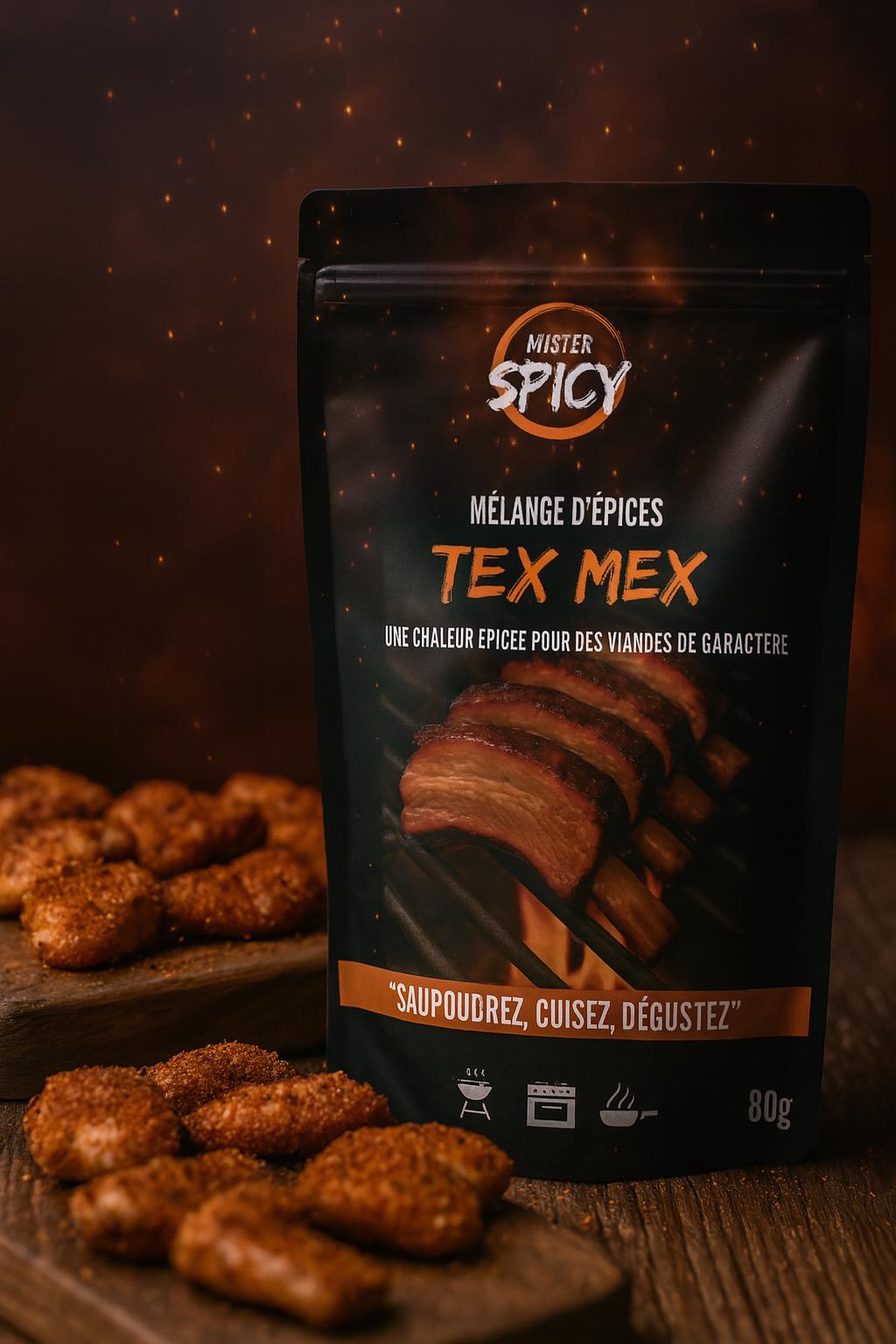 Epices TEX MEX -  80 g - Marinade Sèche & Épices – Sublimez vos grillades – Saupoudrez – Cuisez - Dégustez